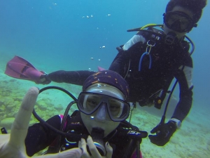 Her first dive